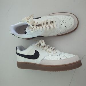 Nike Mens Court Vision Low Top Gum Sole Beige FQ8075-133 Sneaker Shoes US 9